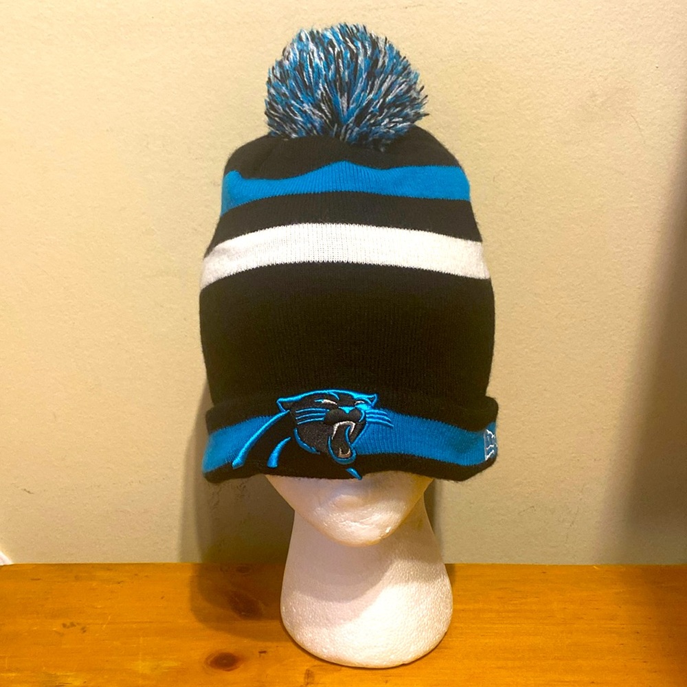 Unisex New Era NFL Licensed Carolina Panthers Beanie w/ Pom Pom - Picture 1 of 11